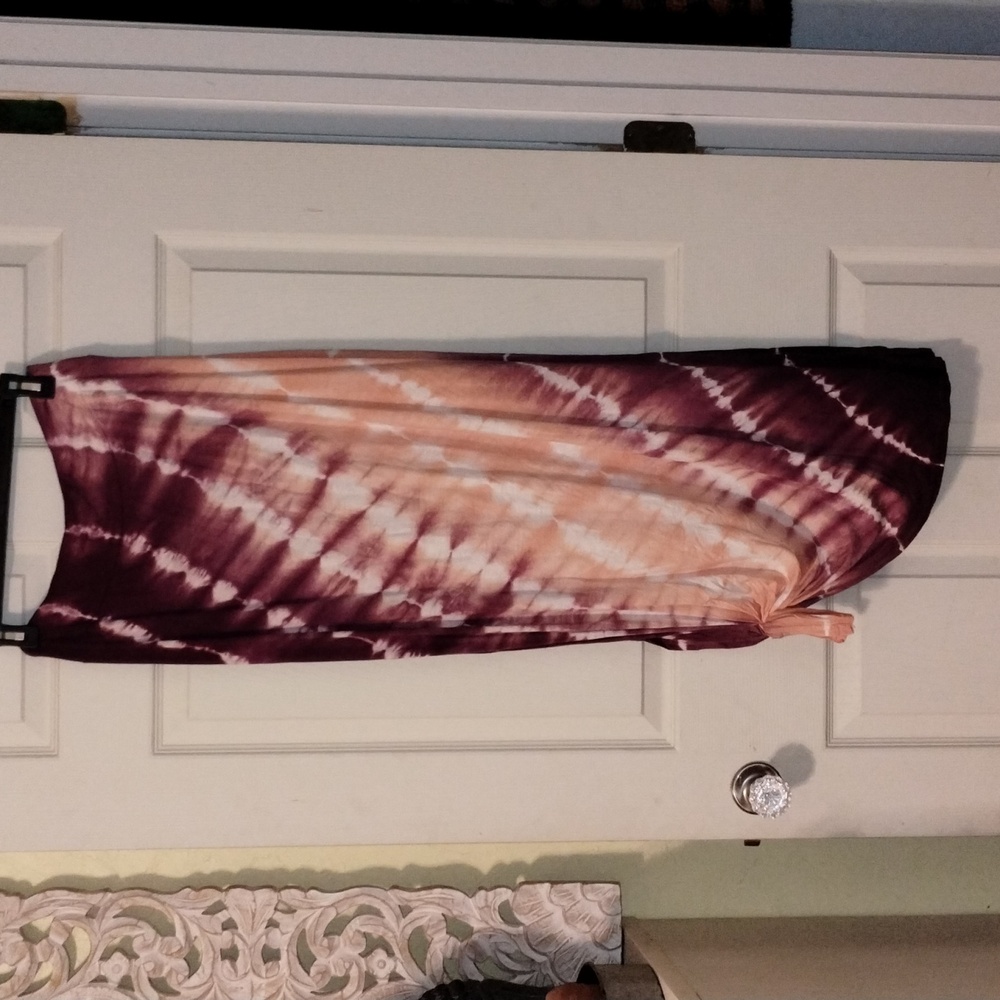 Faded glory tie dyed maxi skirt